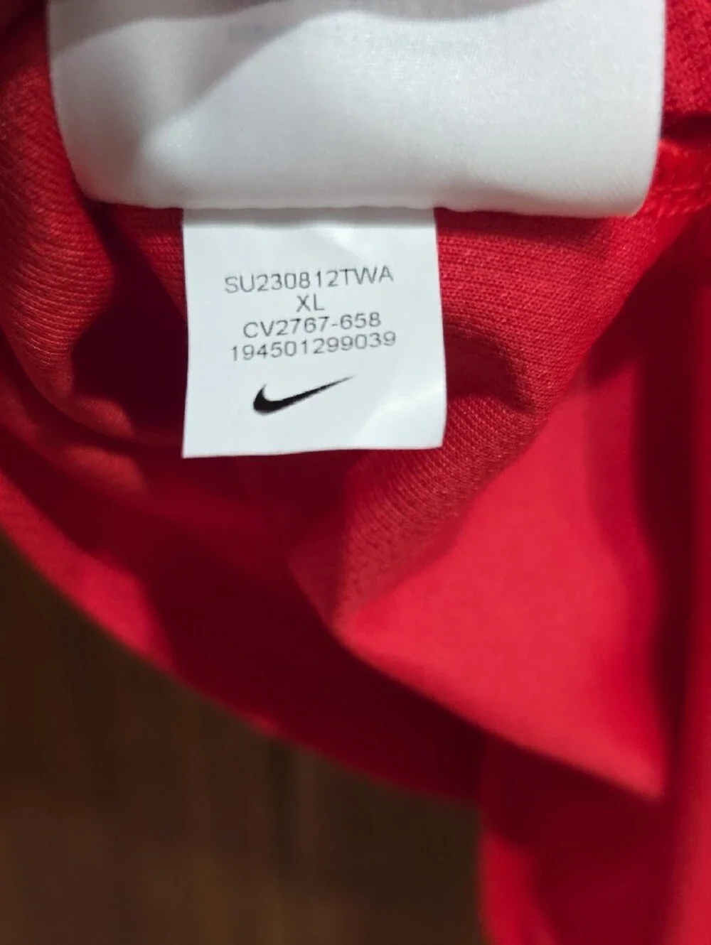 Nike Red Performance Tank with White Swoosh